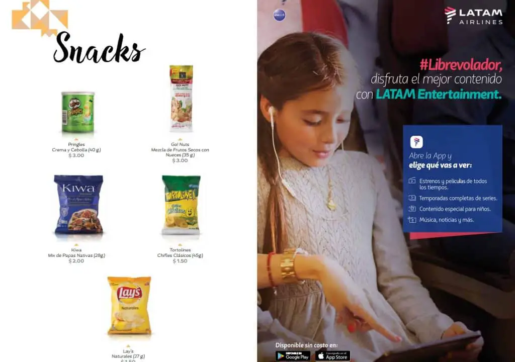 Menú Snaks Mercado LATAM Ecuador