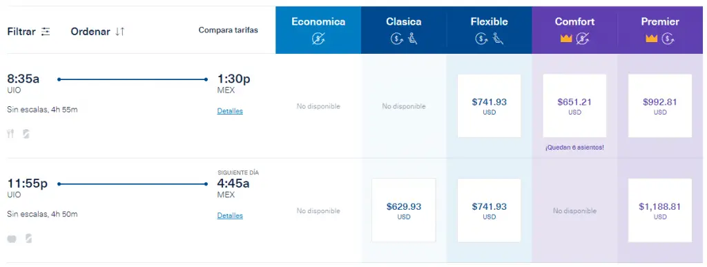 Vuelo Aeroméxico Quito Ciudad de México