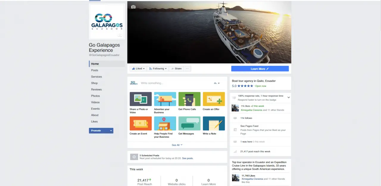 Projetos e clientesenas Redes Sociais Go Galapagos Kleintours Proyecto Nicolás Larenas Redes Sociales Go Galapagos Kleintours