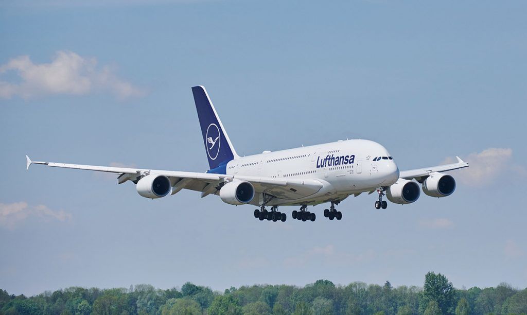 Voo Airbus A380 da Lufthansa reativa destinos