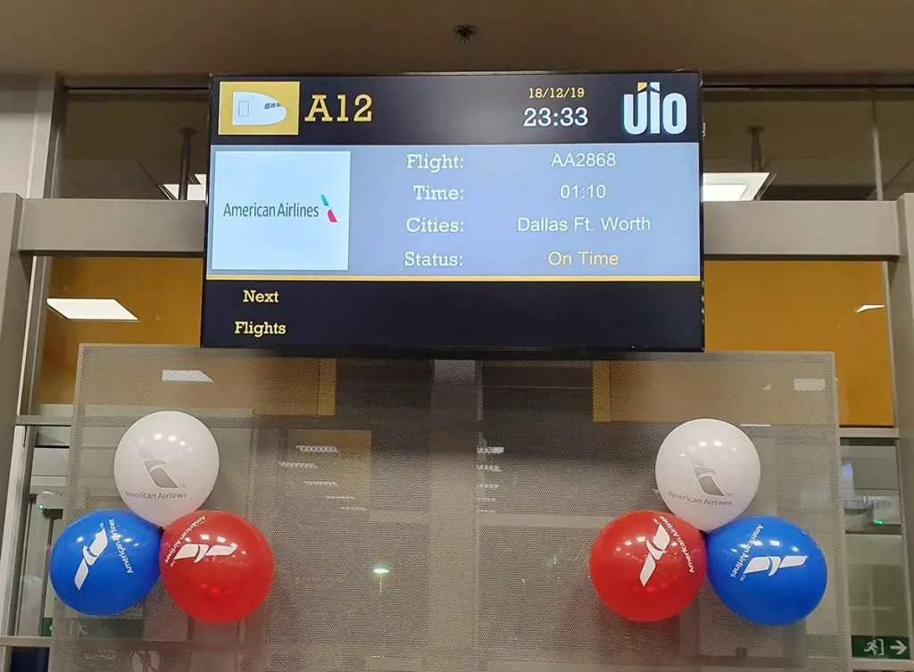 american airlines dallas guayaquil quito