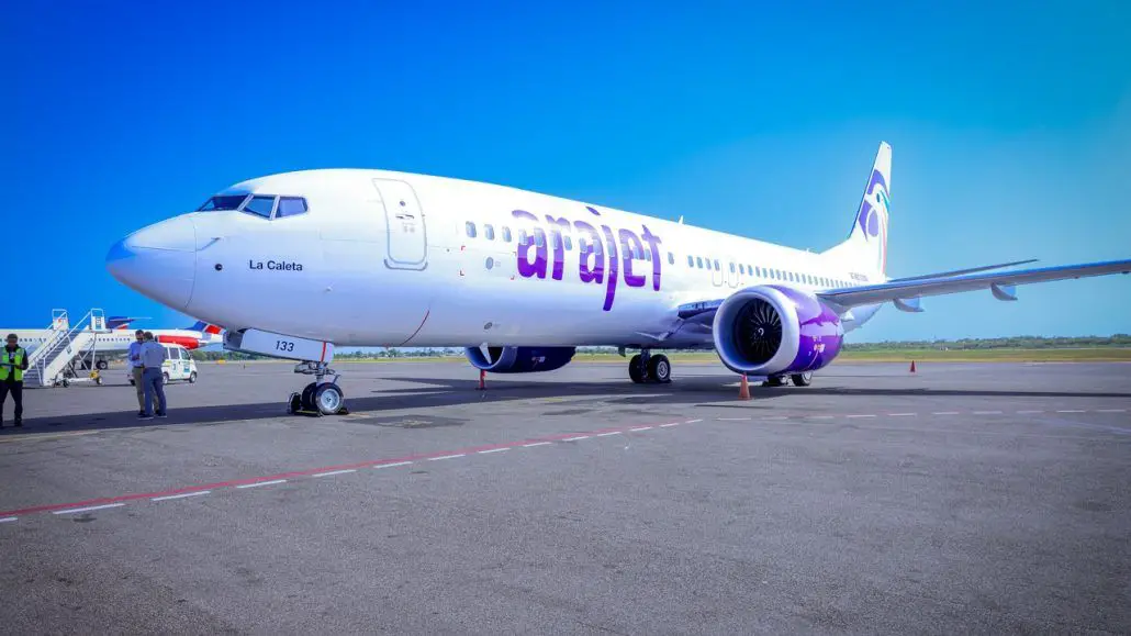 arajet flota aviones aniversario rutas ruta destinos paises ciudades horarios servicios Boeing 737 MAX