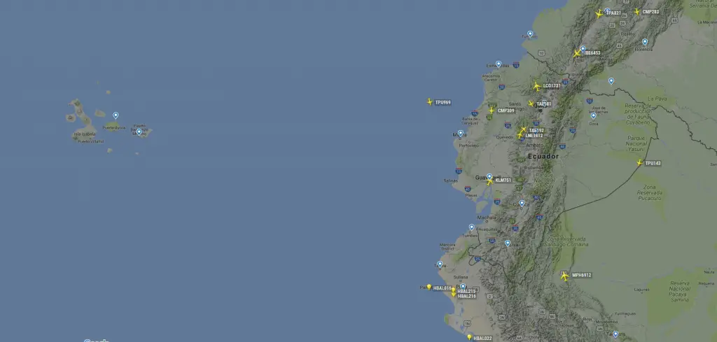 Flight Radar 24 Ecuador