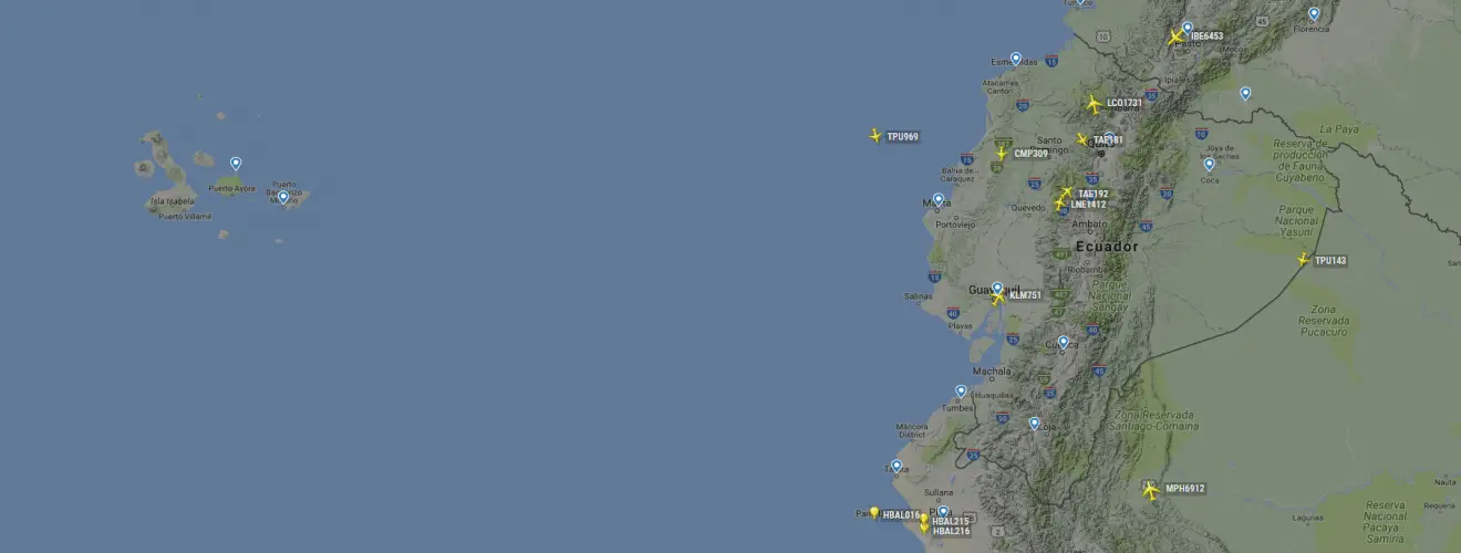 Flight Radar 24 Ecuador