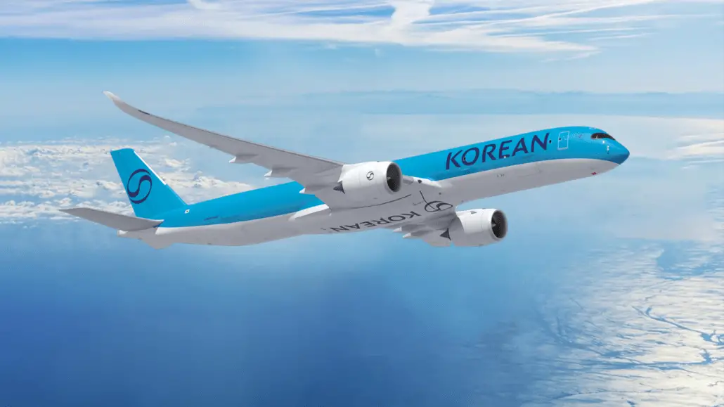 Korea Air ordina rotte di voli aerei per destinazioni della flotta di aeromobili Airbus A350F