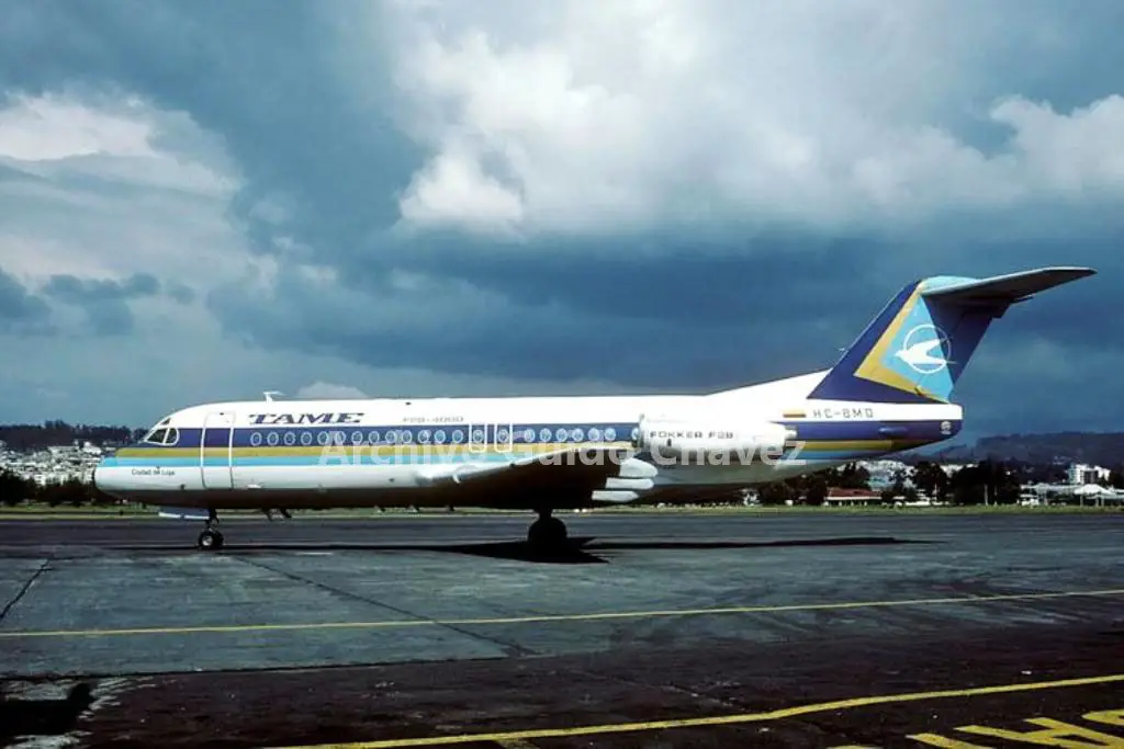 história Tame Fokker F28 HC-BMD