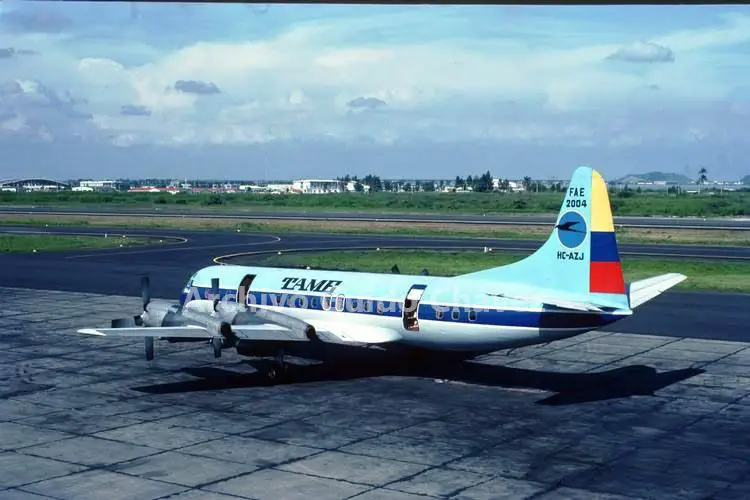 história Tame Electra L-188 HC-AZJ