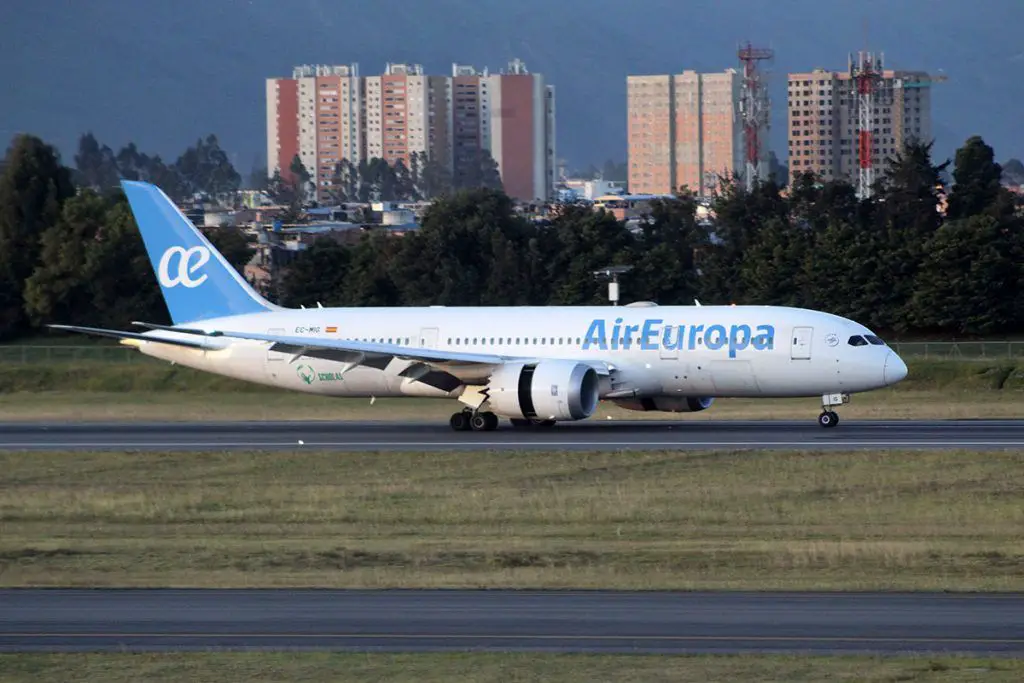 Voos Air Europa América Latina Equador Colômbia Peru República Dominicana Bolívia Brasil Cuba Paraguai