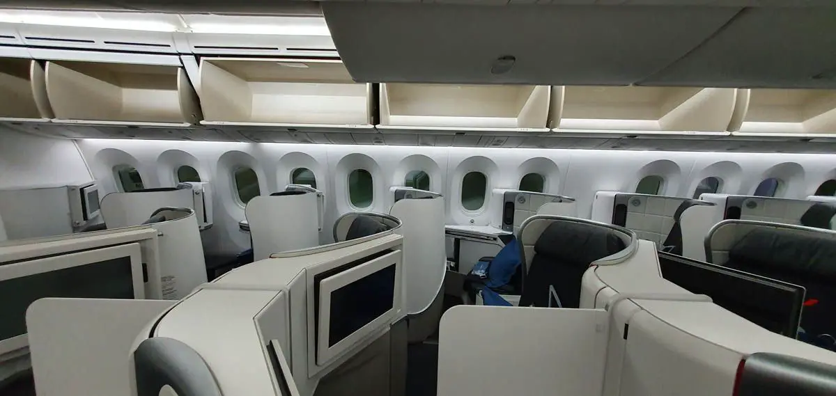 interior asientos clase business economica Boeing 787 air france