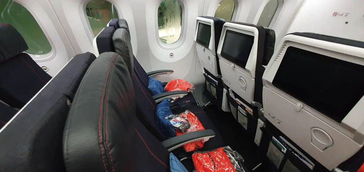 interior asientos clase business economica Boeing 787 air france
