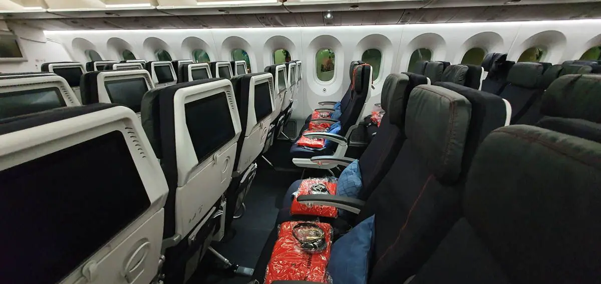 interior asientos clase business economica Boeing 787 air france