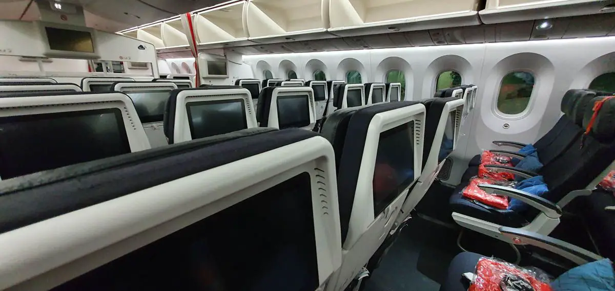 interior asientos clase business economica Boeing 787 air france