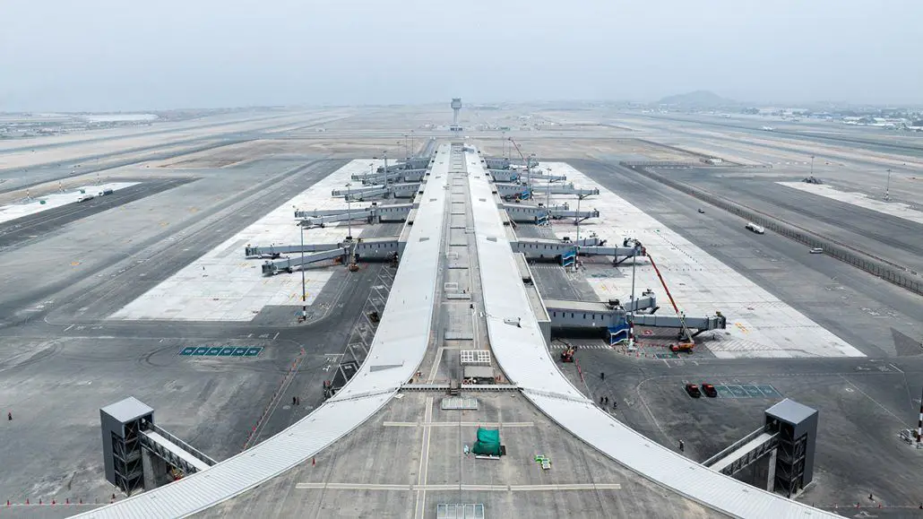 Data Inauguração Novo Aeroporto Aeroporto Internacional Jorge Chavez de Lima Peru 30 March Airlines Transport Transport Taxi Bus Rotes Bridges Access