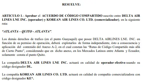 delta air lines korean air lines codigo compartido