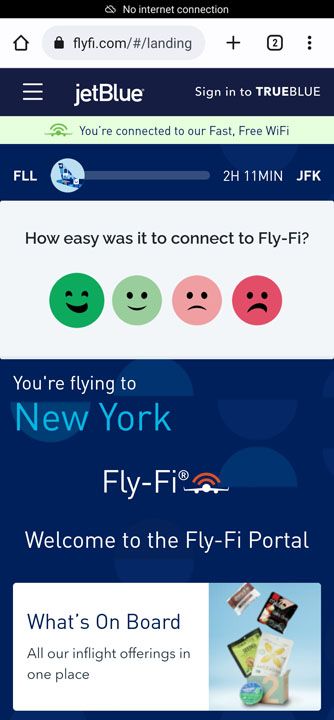 wi-fi grátis a bordo jetblue
