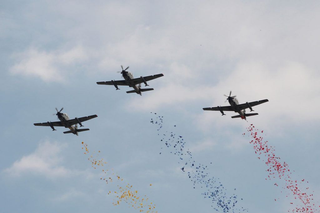 Fuerza Aérea aniversario 101 historia ceremonia años aviones flota