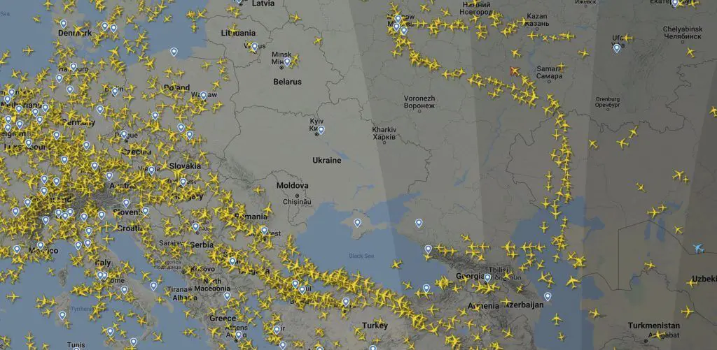 rusia ucrania aviación efectos problemas precio vuelos pasajes costos