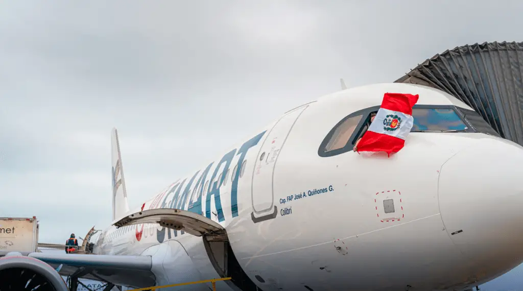 JetSmart Peru started regular domestic flights to destinations Lima Cusco, Arequipa, Piura, Iquitos, Tarapoto, Chiclayo, Pucallpa, Trujillo, Cajamarca, Tacna, Juliaca, Talara, Jauja, Ayacucho, Jaen, Tumbes, Puerto Maldonado, Ilo, Huaraz, Andahuaylas