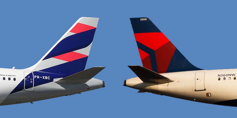 Grupo LATAM e Delta Air Lines ampliam voos codeshare LATAM Delta vuelos código compartido colombia ecuador chile brasil peru