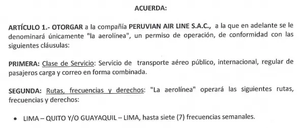 peruvian airlines quito lima guayaquil
