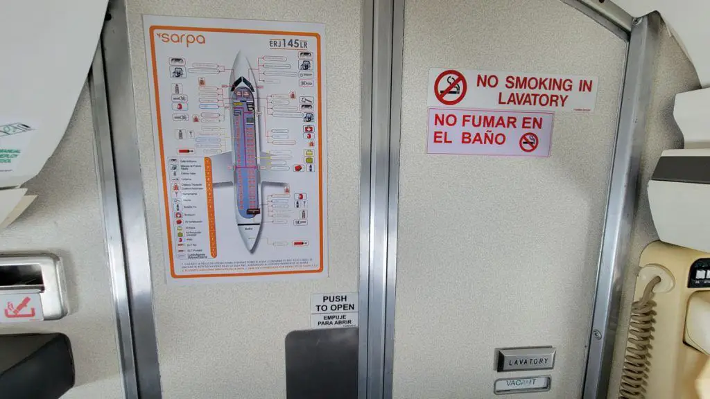 embraer 145 sarpa asientos vuelos baños