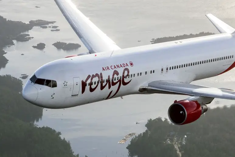 To Toronto inaugural flight air canada rouge quito
