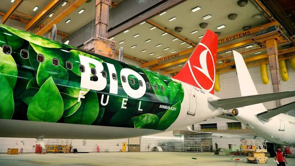 turkish plane green biofuel flights