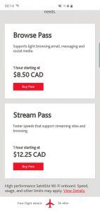 sistema entretenimiento air canada rouge internet online