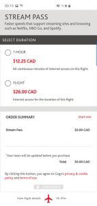 sistema entretenimiento air canada rouge internet online